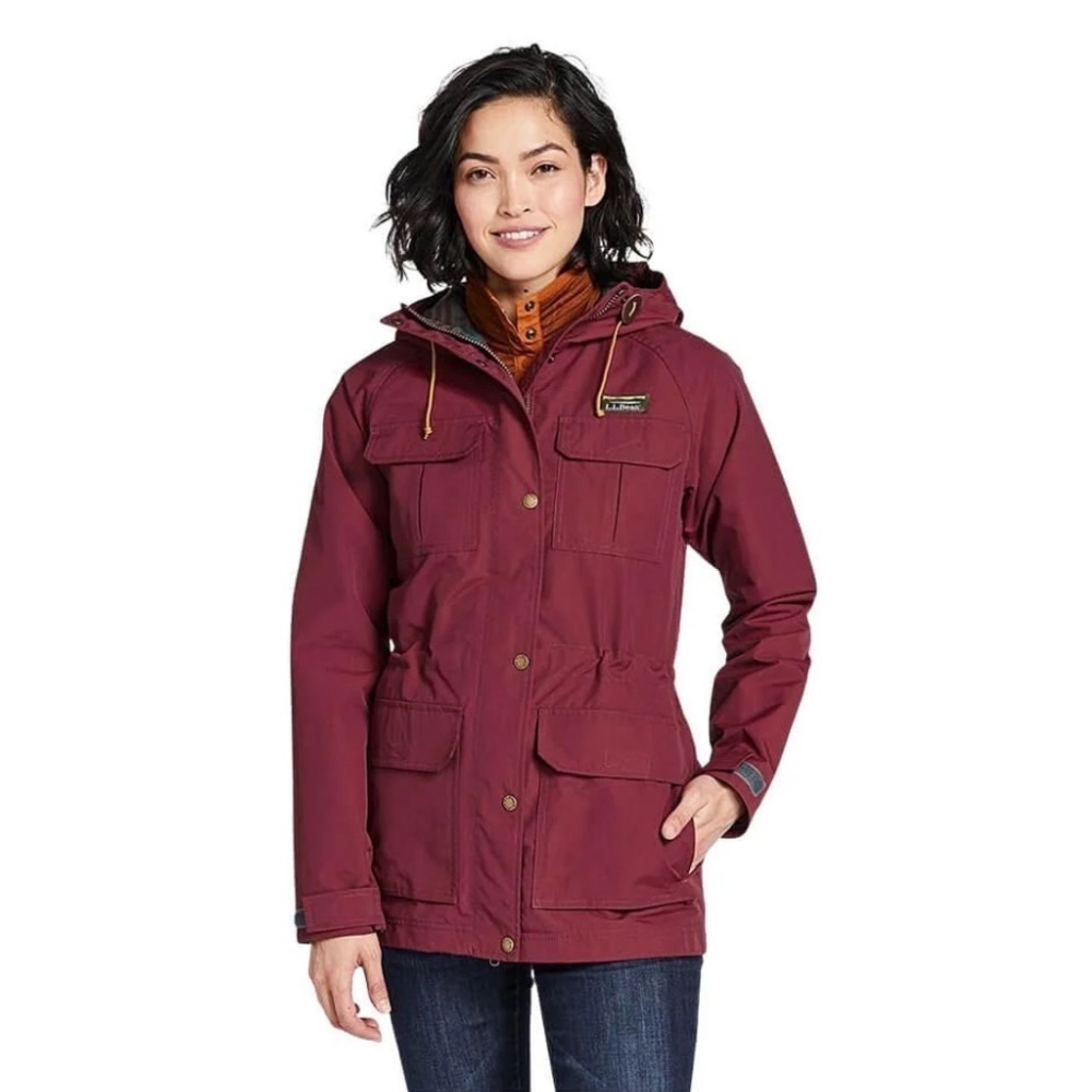 L.L. Bean Women's Mountain Classic Water-Resistant Jacket Red Medium